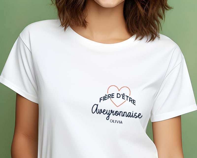 Tee shirt personnalisé femme - Fière d'être Aveyronnaise