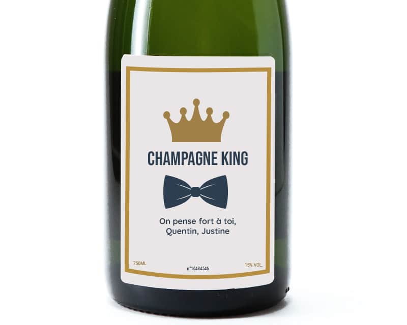 Bouteille de champagne personnalisée - Papa Royal