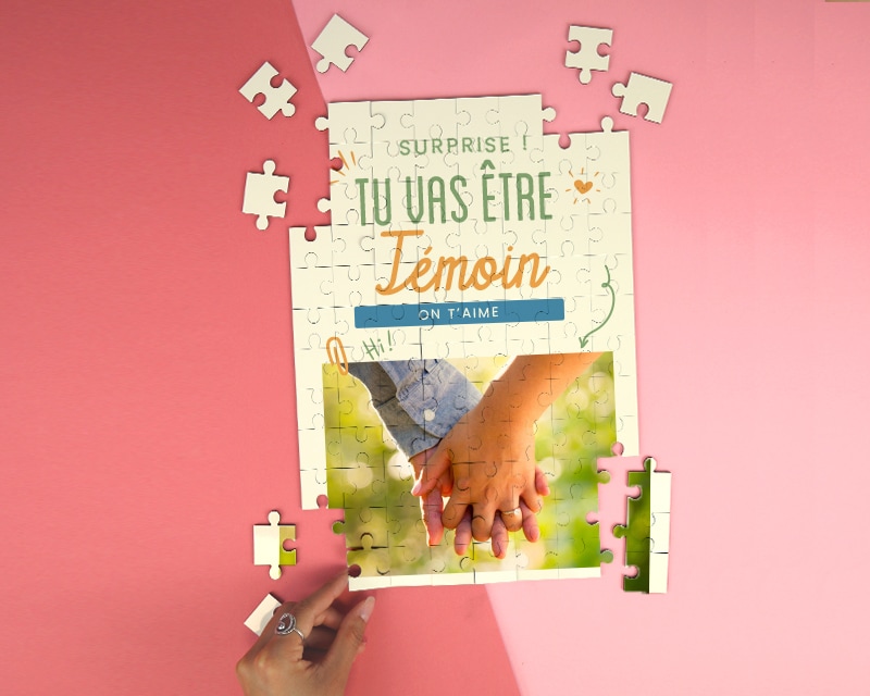 Puzzle personnalisable - Tu vas être témoin