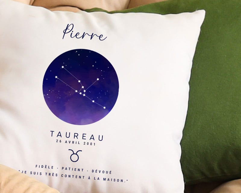 Coussin personnalisé Constellation - Taureau