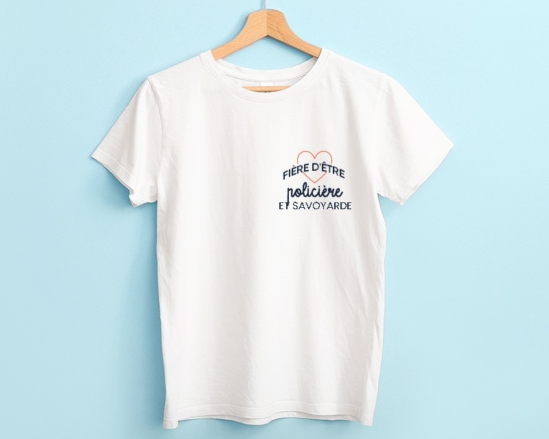Tee shirt personnalisé femme - Fière d'être policière