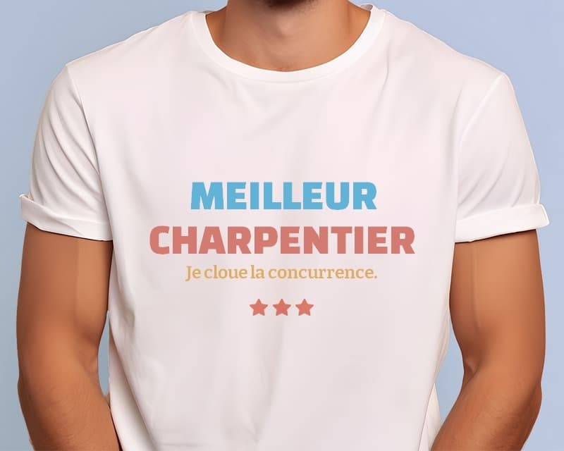 Tee shirt personnalisé homme - Meilleur Charpentier