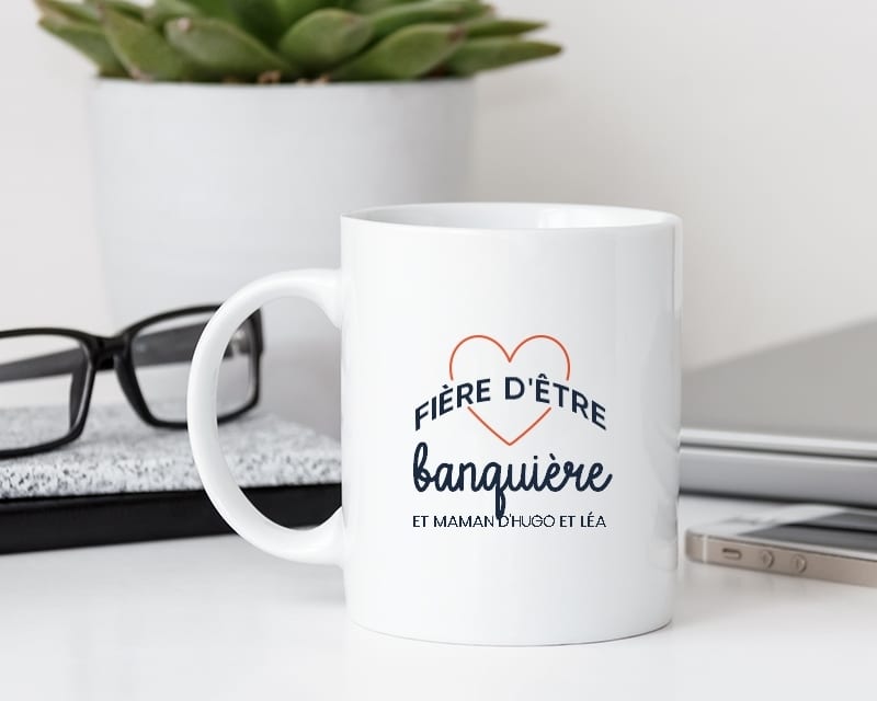 Mug personnalisé - Fière d'être banquière