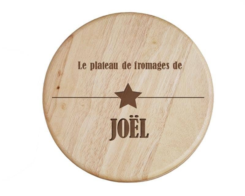 Set à fromage personnalisé pour un Joël