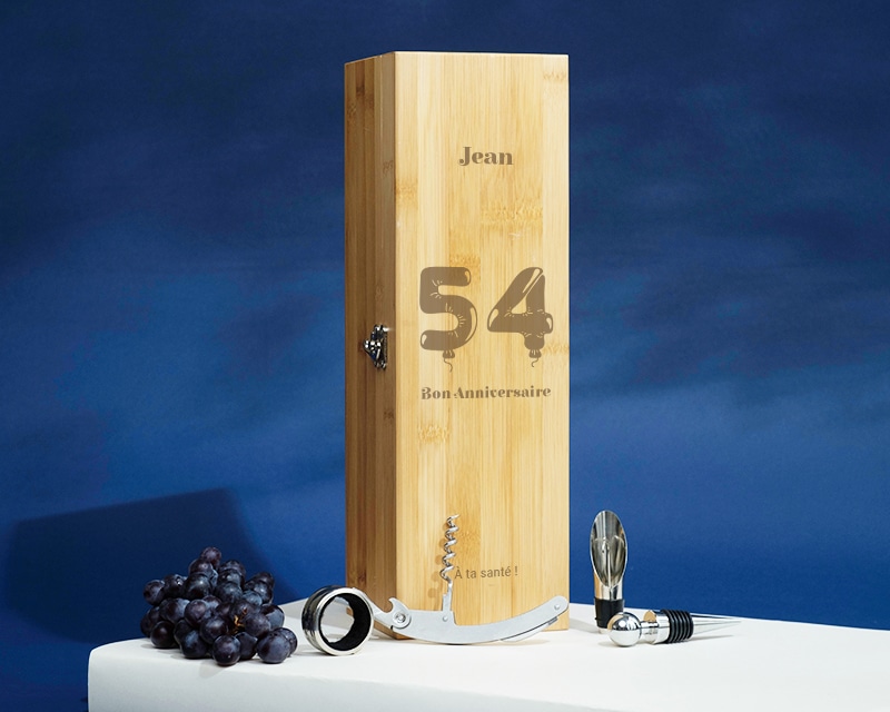 Coffret sommelier personnalisé anniversaire - 4 accessoires - Ballons