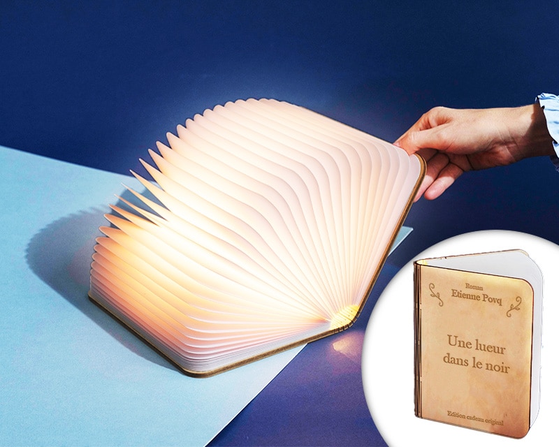 Lampe livre lumineux personnalisé - Première de couverture