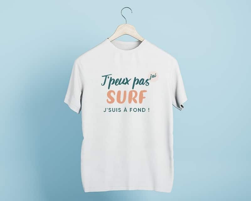 Tee shirt personnalisé homme - J'peux pas j'ai surf