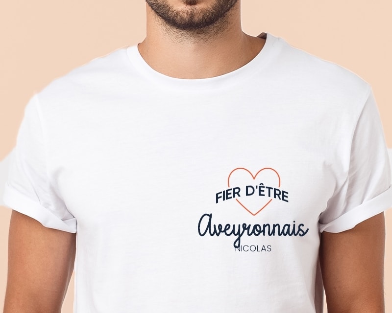 Tee shirt personnalisé homme - Fier d'être Aveyronnais
