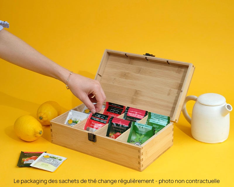 Boîte à thé en bois personnalisée pour une Stéphanie