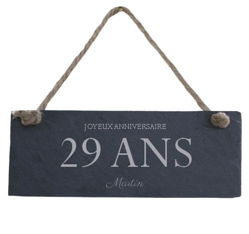 Plaque de porte personnalisable homme 29 ans