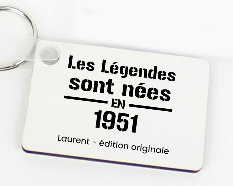 Porte-clés personnalisé - Les Légendes sont nées en 1951