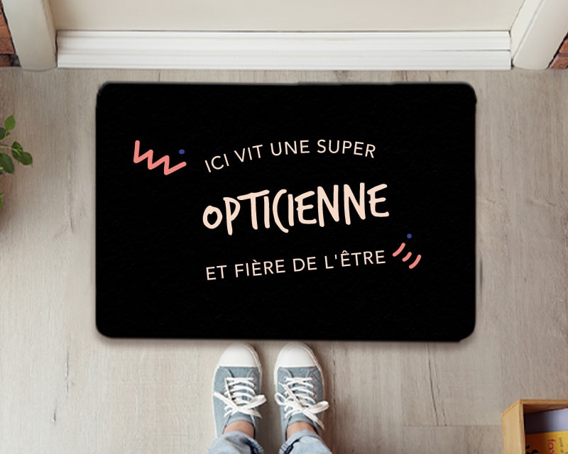 Paillasson personnalisé - Opticienne