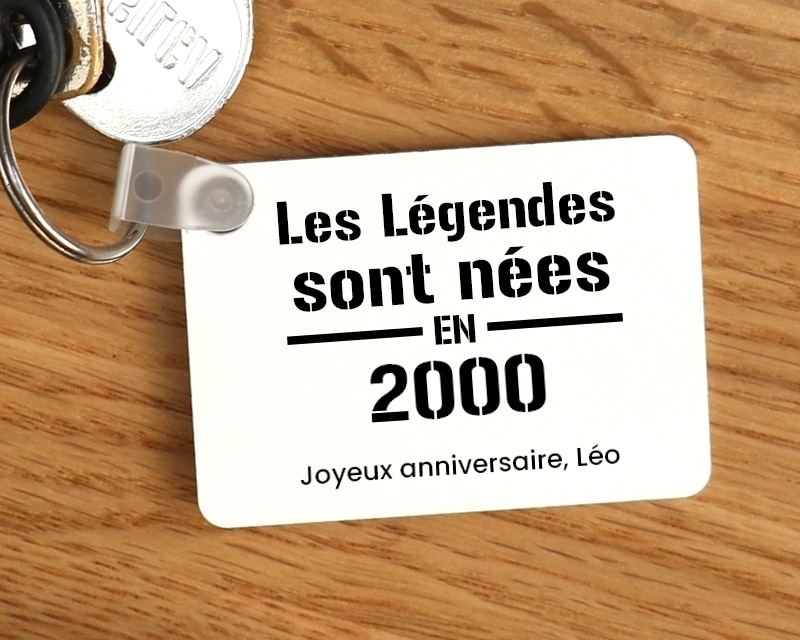 Porte-clés personnalisé - Les Légendes sont nées en 2000