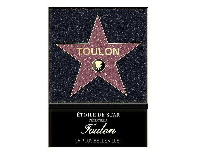 Affiche etoile de star personnalisé Toulon