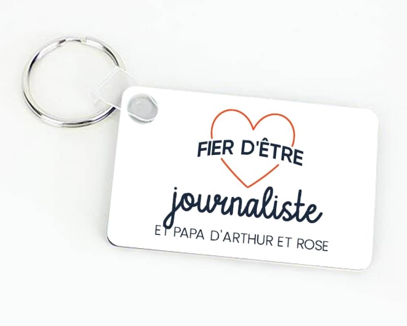 Porte-clés personnalisable - Fier d'être journaliste