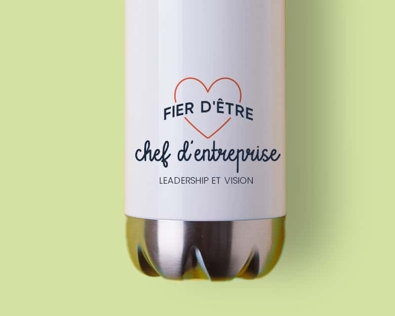 Gourde personnalisable - Fier d'être chef d'entreprise