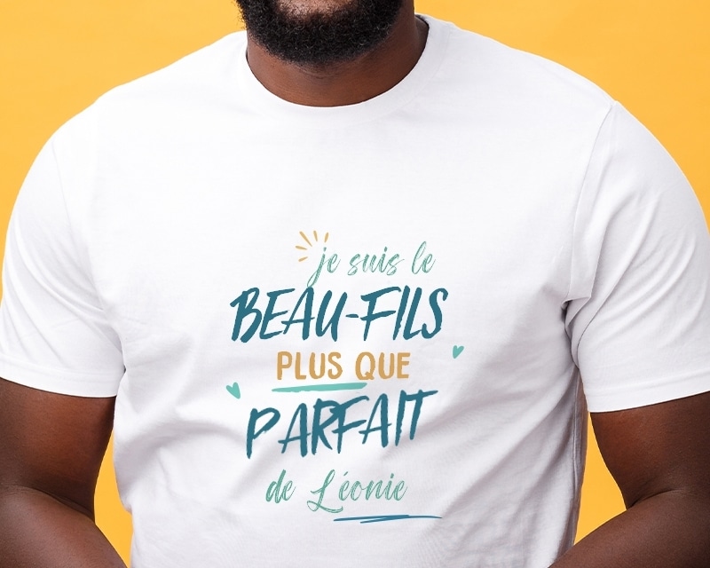 T shirt homme personnalis message Beau Fils le plus