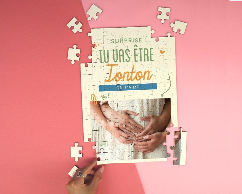 Puzzle personnalisable - Tu vas être tonton