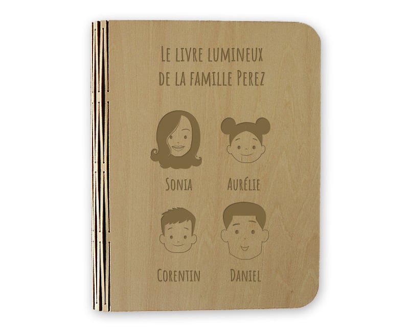 Lampe livre lumineux personnalisé - Family Circus