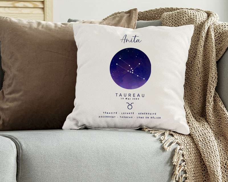 Coussin personnalisé Constellation - Taureau