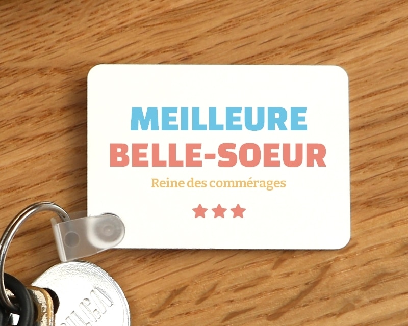 Porte-clef à personnaliser - Meilleure Belle-Soeur