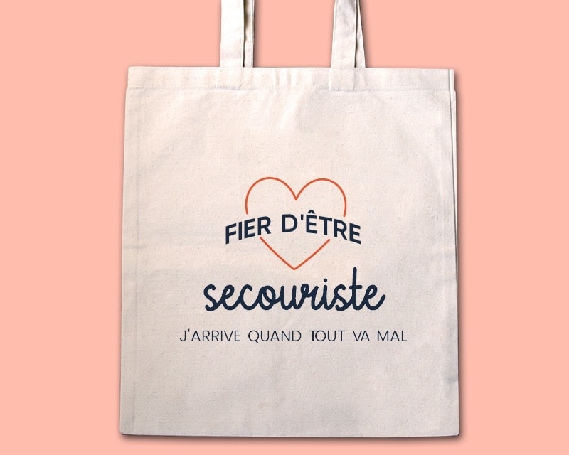 Tote bag personnalisable - Fier d'être secouriste