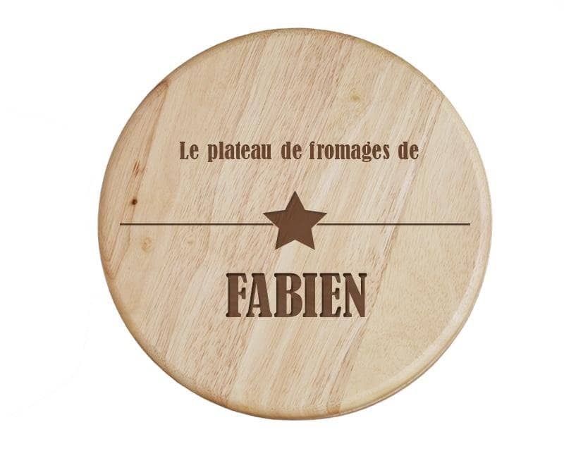 Set à fromage personnalisé pour un Fabien