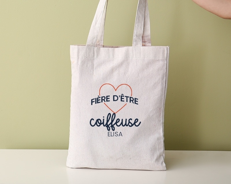 Tote bag personnalisable - Fière d'être coiffeuse