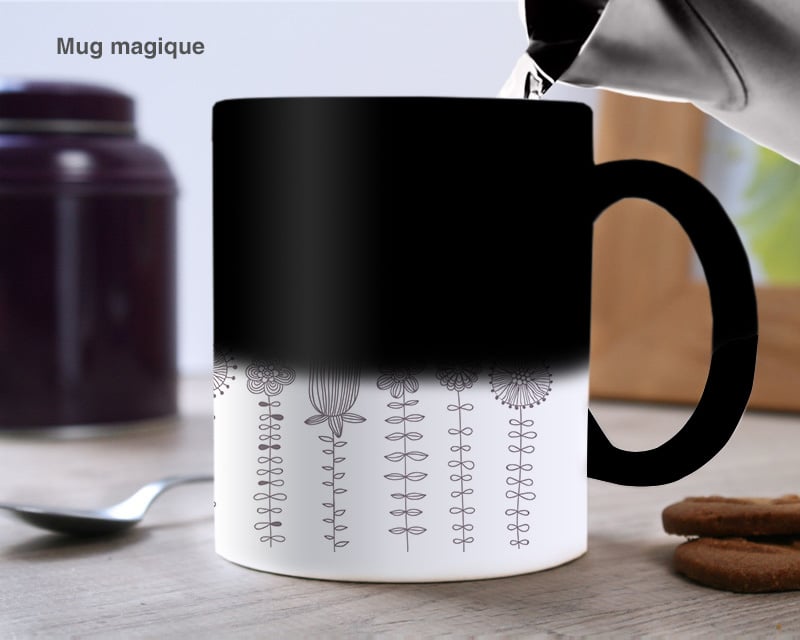 Mug personnalisé - Fleurs Prénom