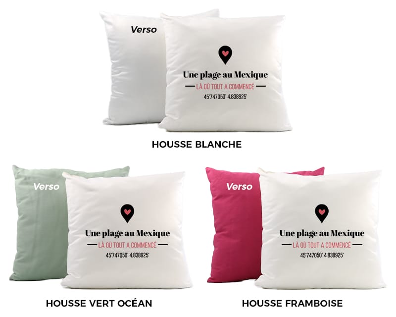 Coussin personnalisé couple - Là où tout a commencé