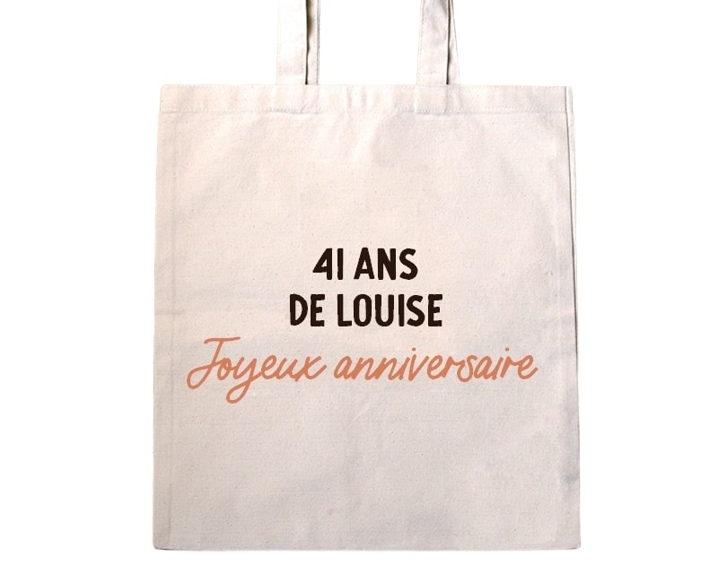 Tote bag avec message femme 41 ans