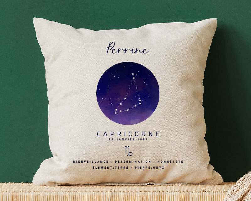 Coussin personnalisé Constellation - Capricorne