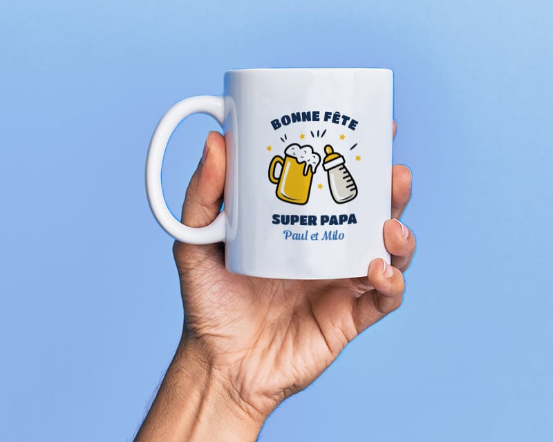 Mug personnalisé jeune papa - Chacun son biberon