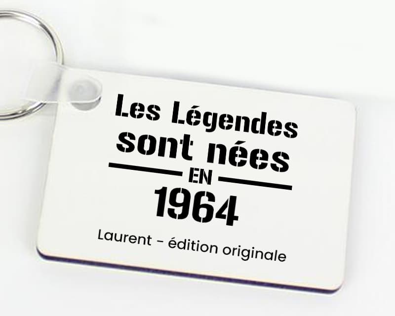 Porte-clés personnalisé - Les Légendes sont nées en 1964