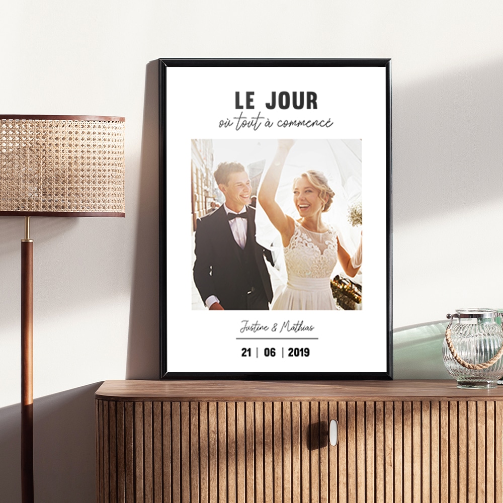 Affiche personnalisée - "Le Jour où tout a commencé" - Cadeaux.com