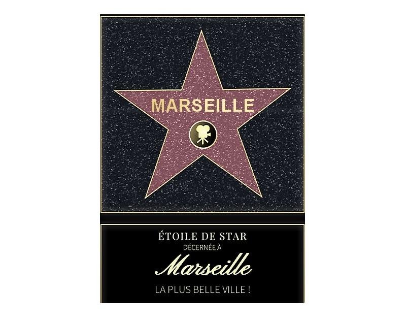 Affiche etoile de star personnalisé Marseille