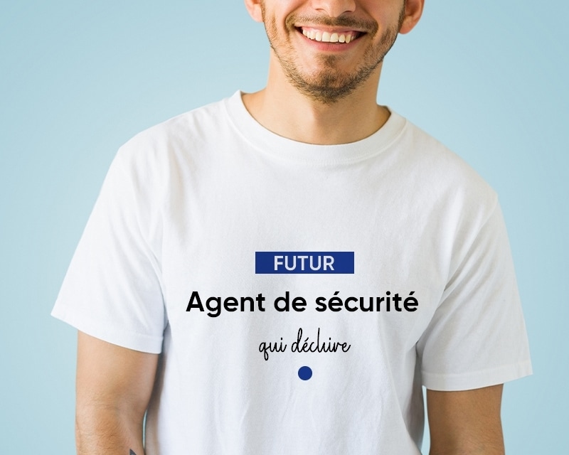 Tee shirt personnalisé homme - Futur agent de sécurité