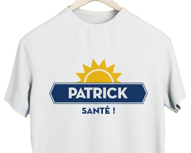 T-shirt blanc homme personnalisé pour un Patrick