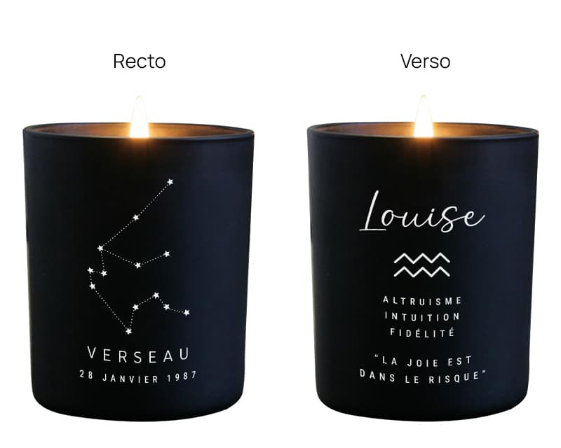 Bougie personnalisée Constellation - Verseau