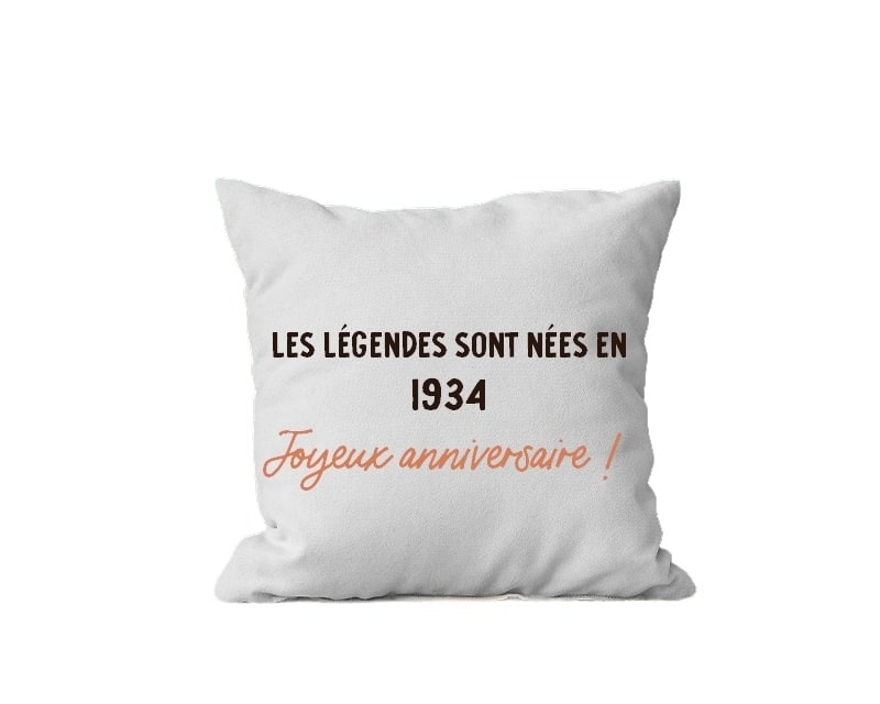 Coussin message générique femme née en 1934