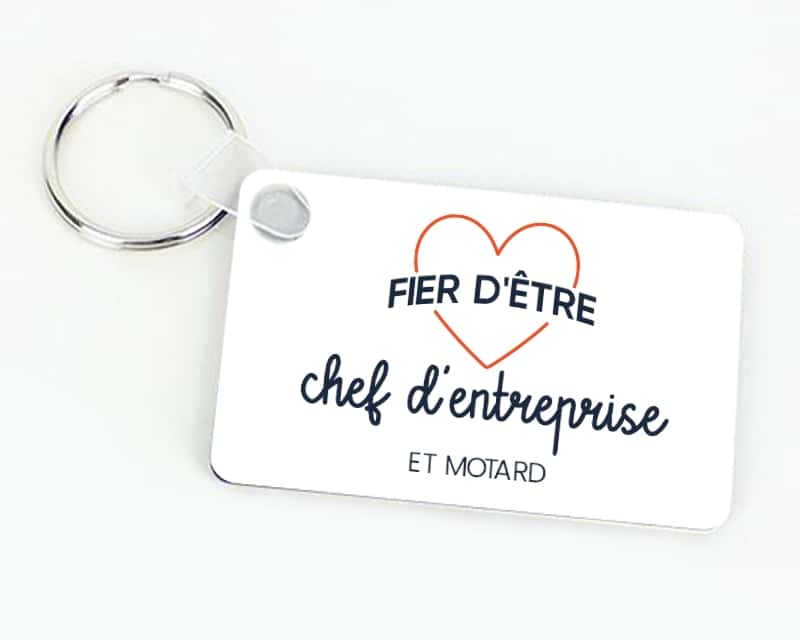 Porte-clés personnalisable - Fier d'être chef d'entreprise