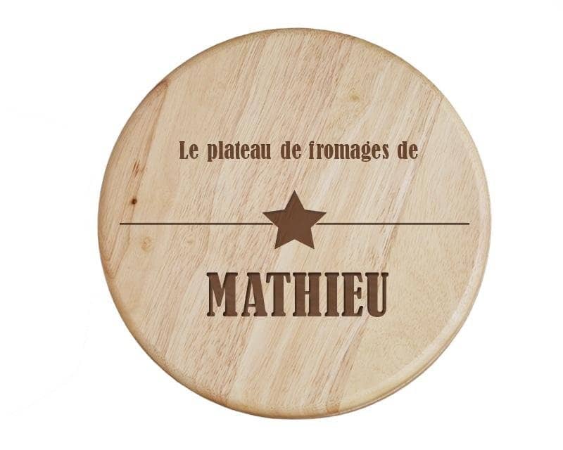 Set à fromage personnalisé pour un Mathieu