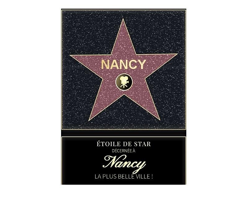 Affiche etoile de star personnalisé Nancy