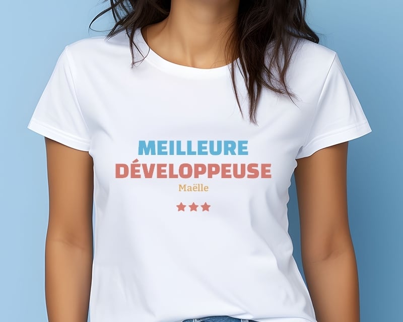 Tee shirt personnalisé femme - Meilleure Développeuse