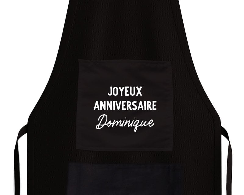 Tablier de cuisine personnalisé pour un Dominique