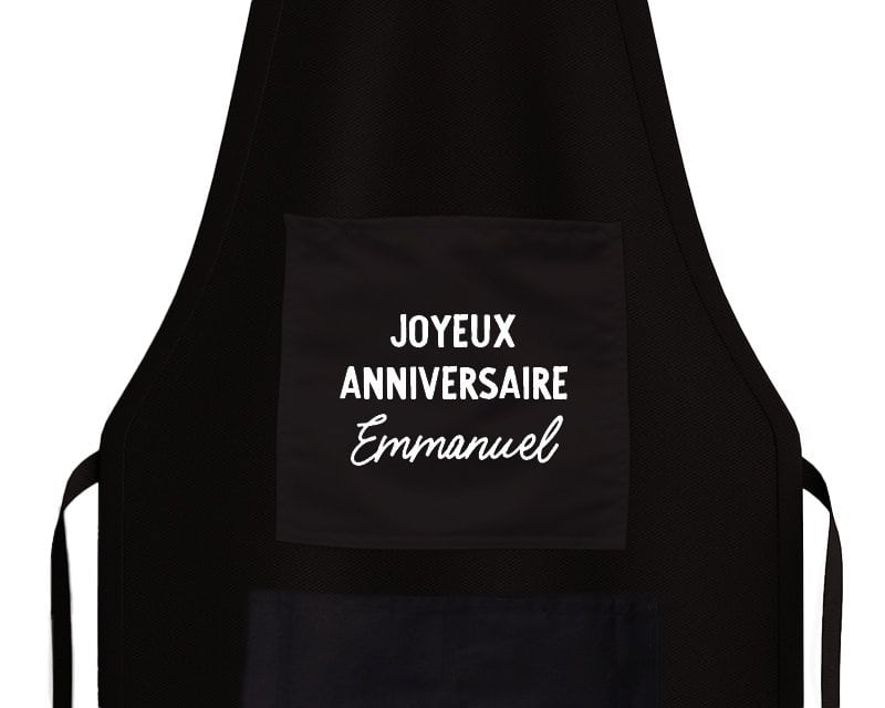 Tablier de cuisine personnalisé pour un Emmanuel