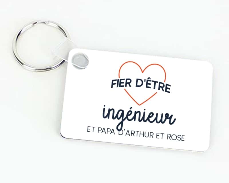 Porte-clés personnalisable - Fier d'être ingénieur