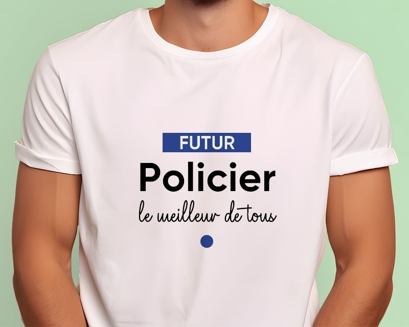 Tee shirt personnalisé homme - Futur policier