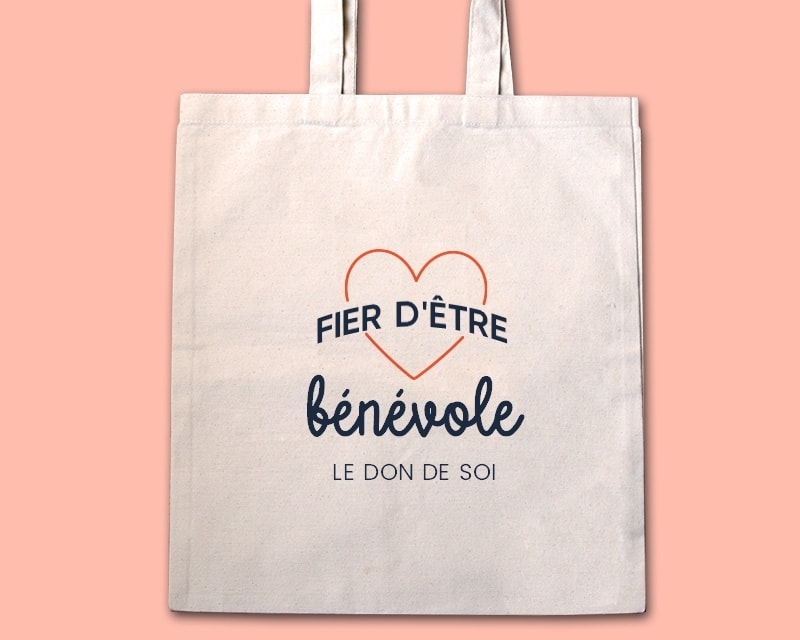 Tote bag personnalisable - Fier d'être bénévole