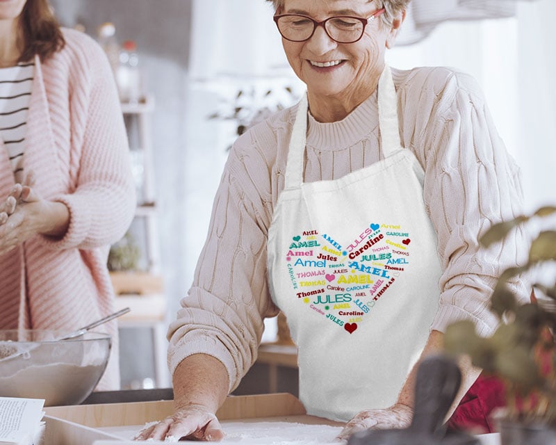 Kit Mamie Cordon Bleu - Planche à découper, tablier et gant de cuisine personnalisables